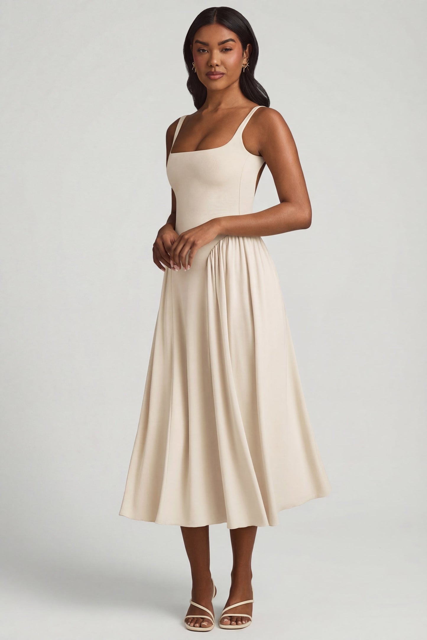 Modal A-Line Midaxi Dress in Ivory