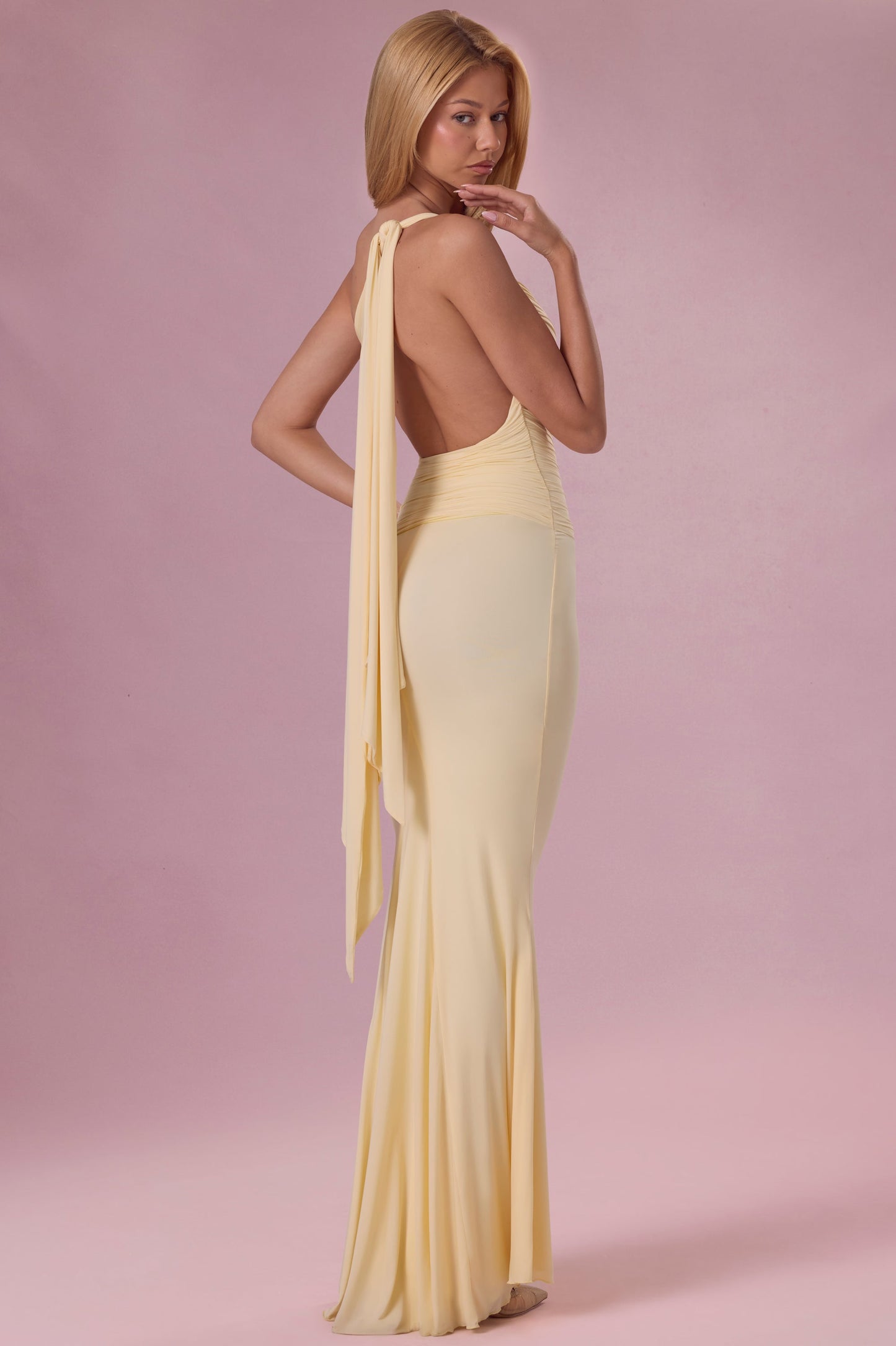 Jersey Bridesmaid Dress in Butter Yellow