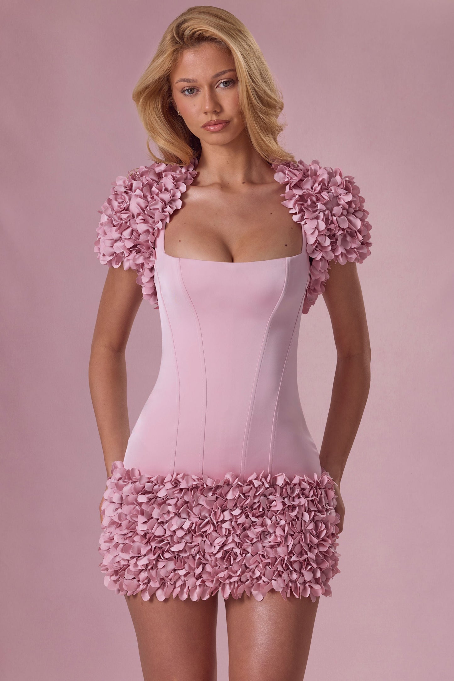 Cropped Bolero in Blush Pink