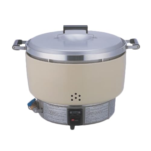 RER55ASL Rice Cooker, LP Gas, 55 Cup uncooked Rice Capacity, 23" x 18-1/2" x 17-3/4", Automatic simmers, Piezo Pilot Ignition