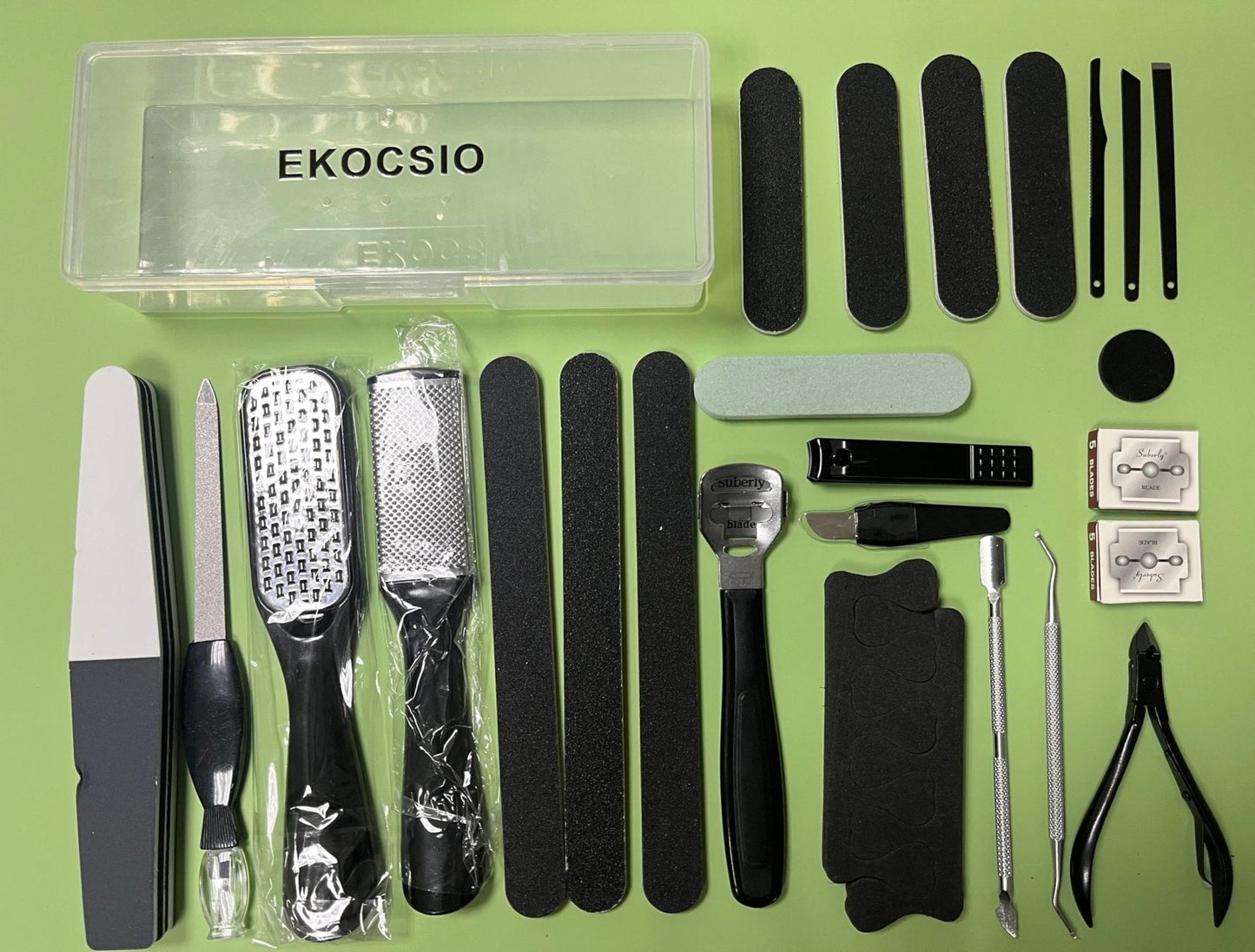 36 in 1 Professional Pedicure Kit, Foot File, Foot Rasp and Callus Remover