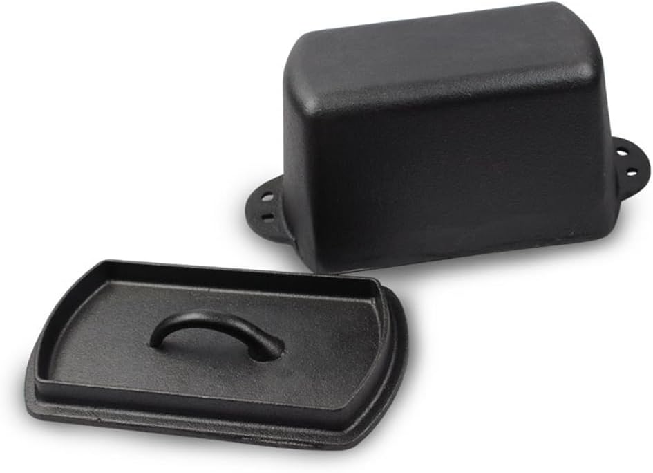 Cast Iron Loaf Oven Pan - 4.33"x4.92"x8.66" Durable Loaf Pans Rectangular Baking Pan with Banneton Bread Proofing Basket set for home baking (Bread Pan with Basket Kit, 2 QT)