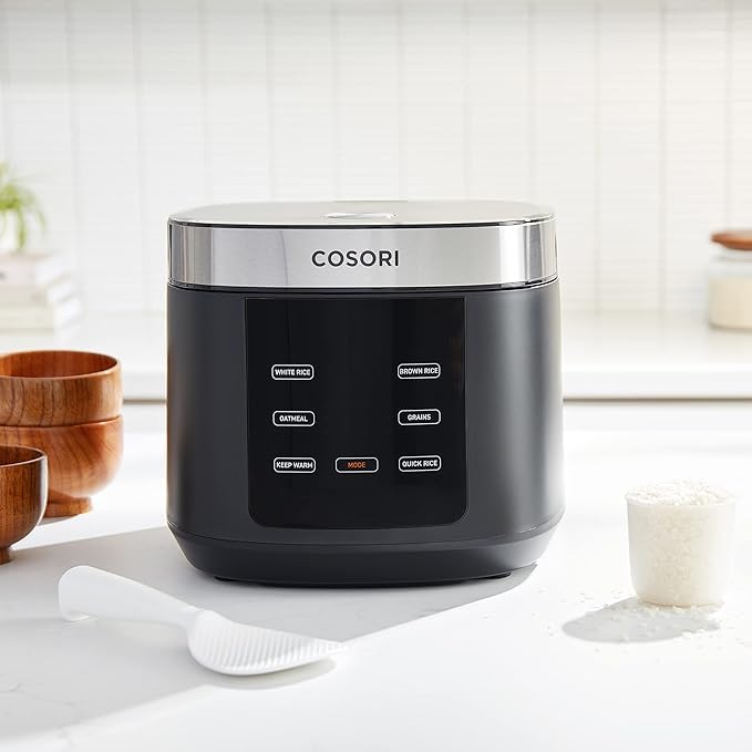 Cosori Rice Cooker 10 Cup, Fuzzy Logic, Ceramic Coating Inner Pot,18-in-1
