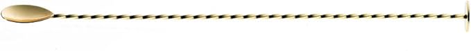 Barfly - M37019GD Barfly Muddle Bar Spoon, Muddler 15 3/4" (40 cm), Gold