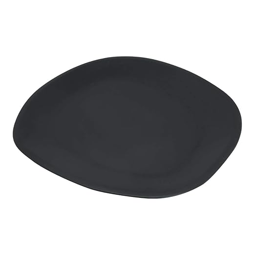 Carlisle FoodService Products Ridge Resuable Plastic Platter Oblong Platter for Home and Restaurant, Melamine, 18 Inches, Slate