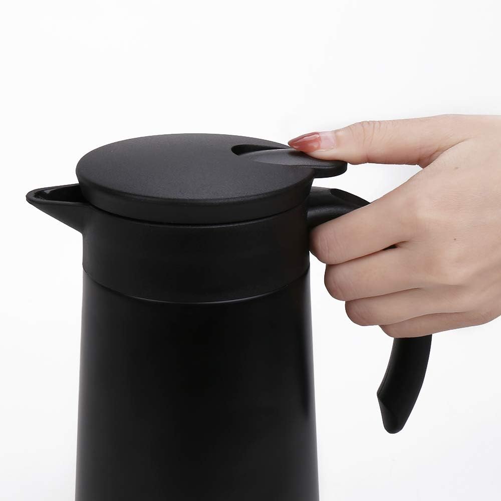 28oz Coffee Carafe Airpot Insulated Coffee Urn Stainless Steel Vacuum Thermal Pot Flask for Coffee, Hot Water, Tea, Hot Beverage - Keep 9 Hours Hot, 18 Hours Cold