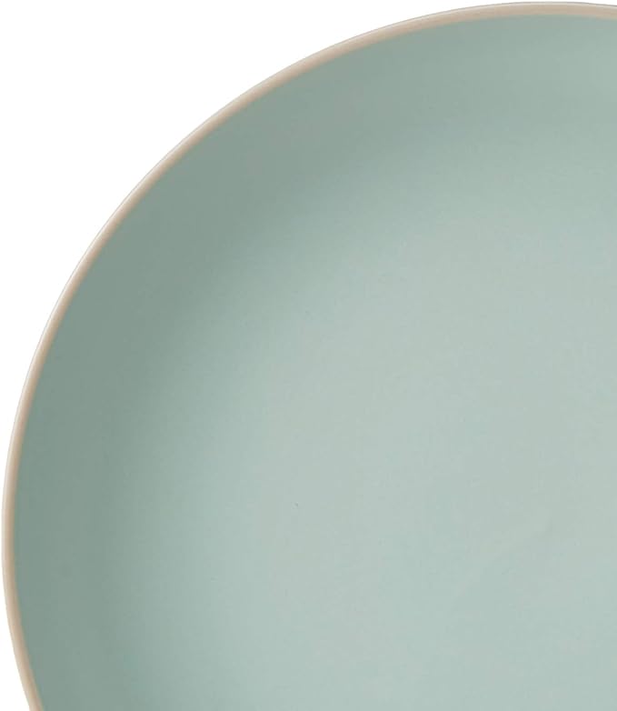 Gibson Home Rockaway Dinnerware, Teal Matte, Service for 4 (12pcs)