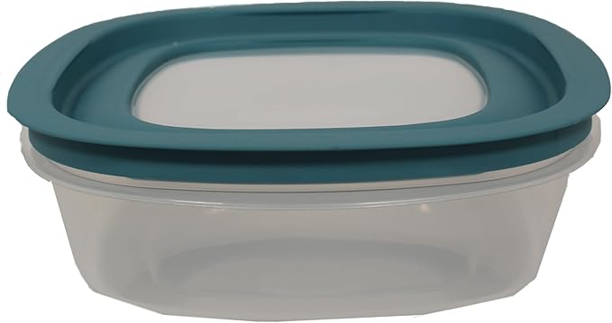 Rubber maid Storage Containers, Easy Find Lids, Teal, 9-cup, Flex & Seal, Leak Proof Lids, Food Storage Set, Clear Meal Prep Flex Containers, 3 Piece Set, Assortment