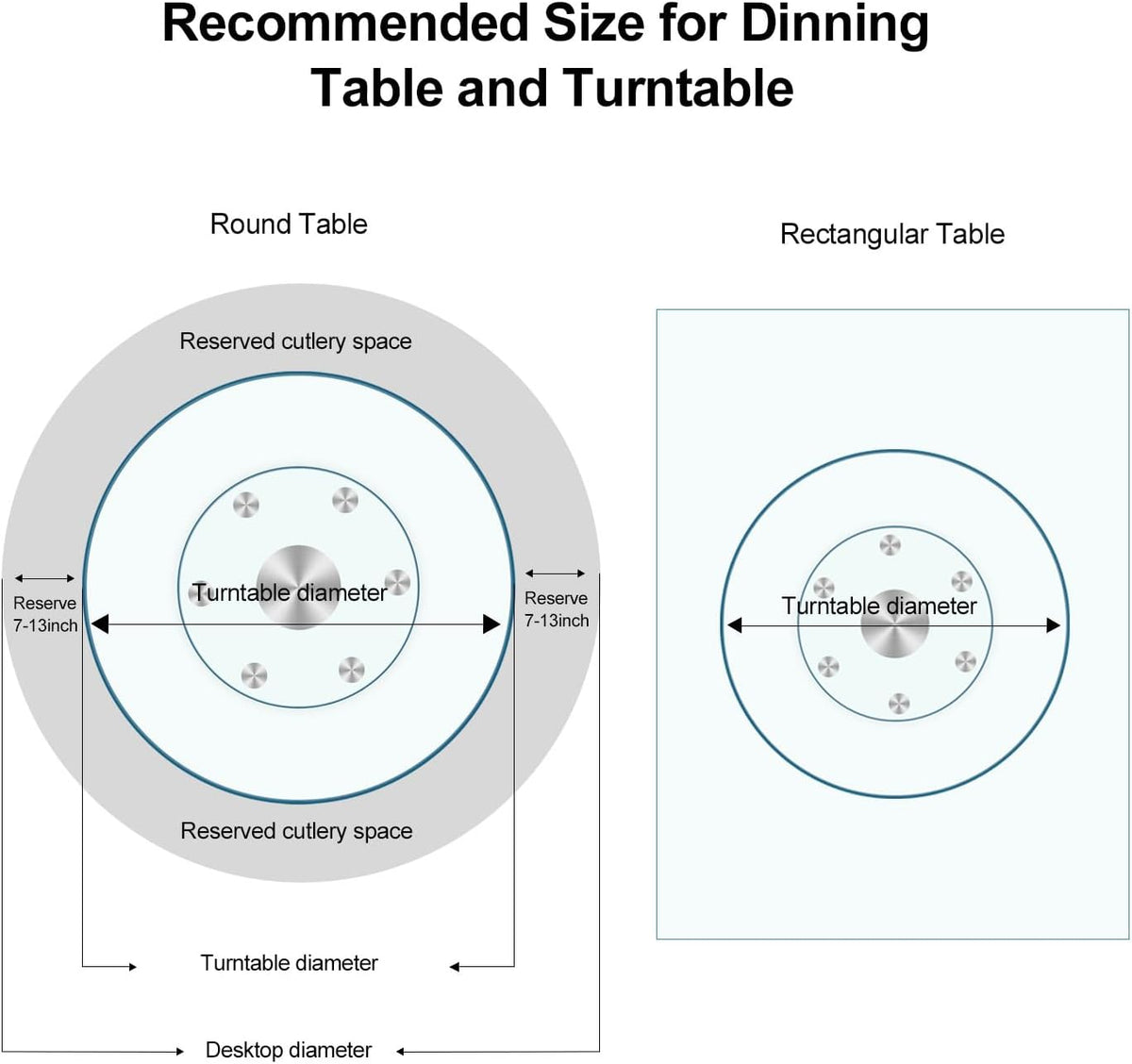 40" Heavy-Duty Lazy Susan Turntable - 1/3" Extra-Thick Tempered Glass - Silent 360° Spin for Dining Table & Kitchen