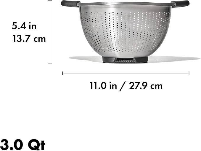 OXO Good Grips Stainless Steel 3 qt./ 2.8L Colander