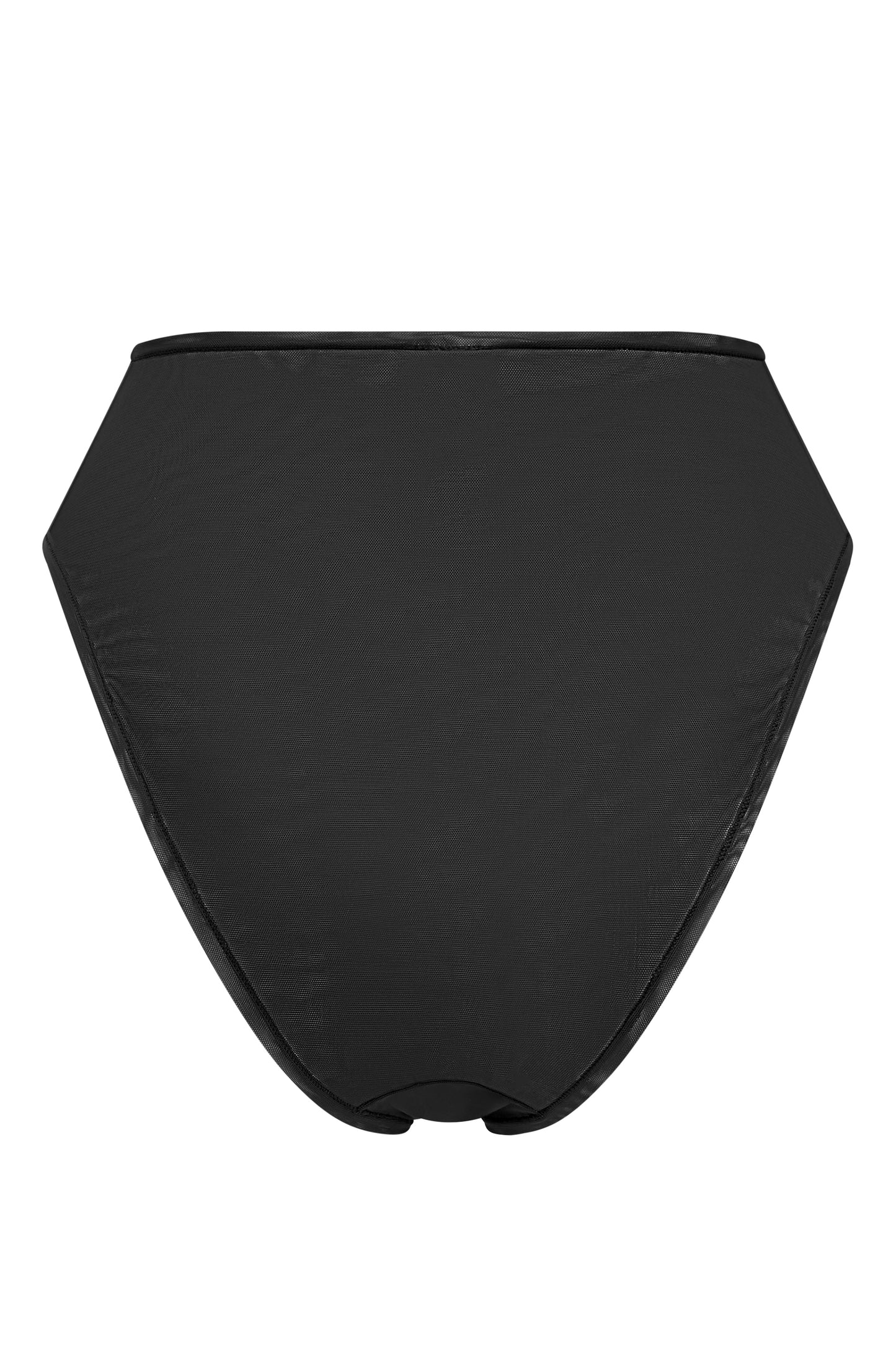 Soft Mesh High Waisted Knicker in Black