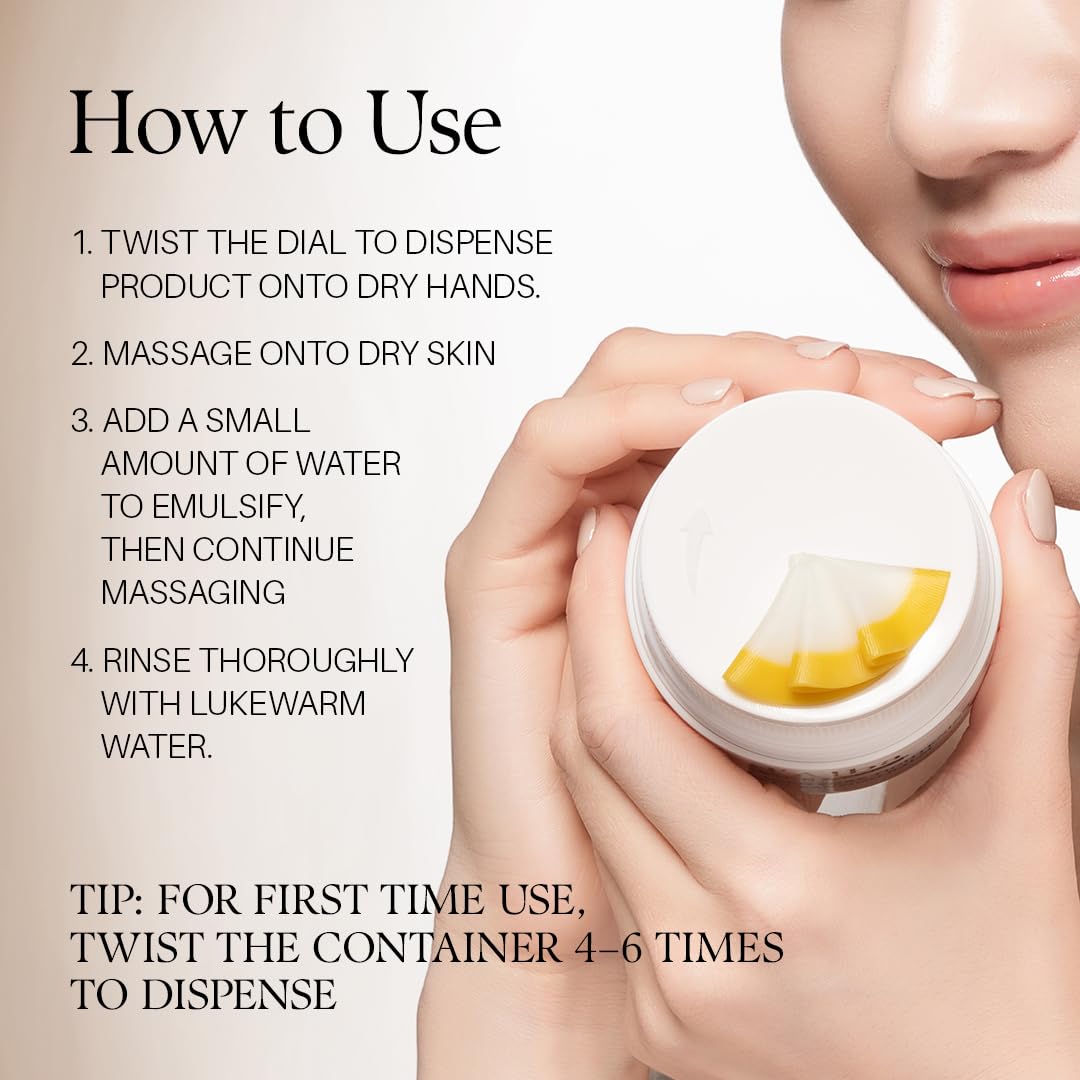 d'alba Piedmont Signature Vita Collagen Deep Cleansing Balm (1.69 fl oz), All-in-One Makeup Remover with Vitamin C, Pore Care, 3-in-1 Balm Oil Milk Cleanser