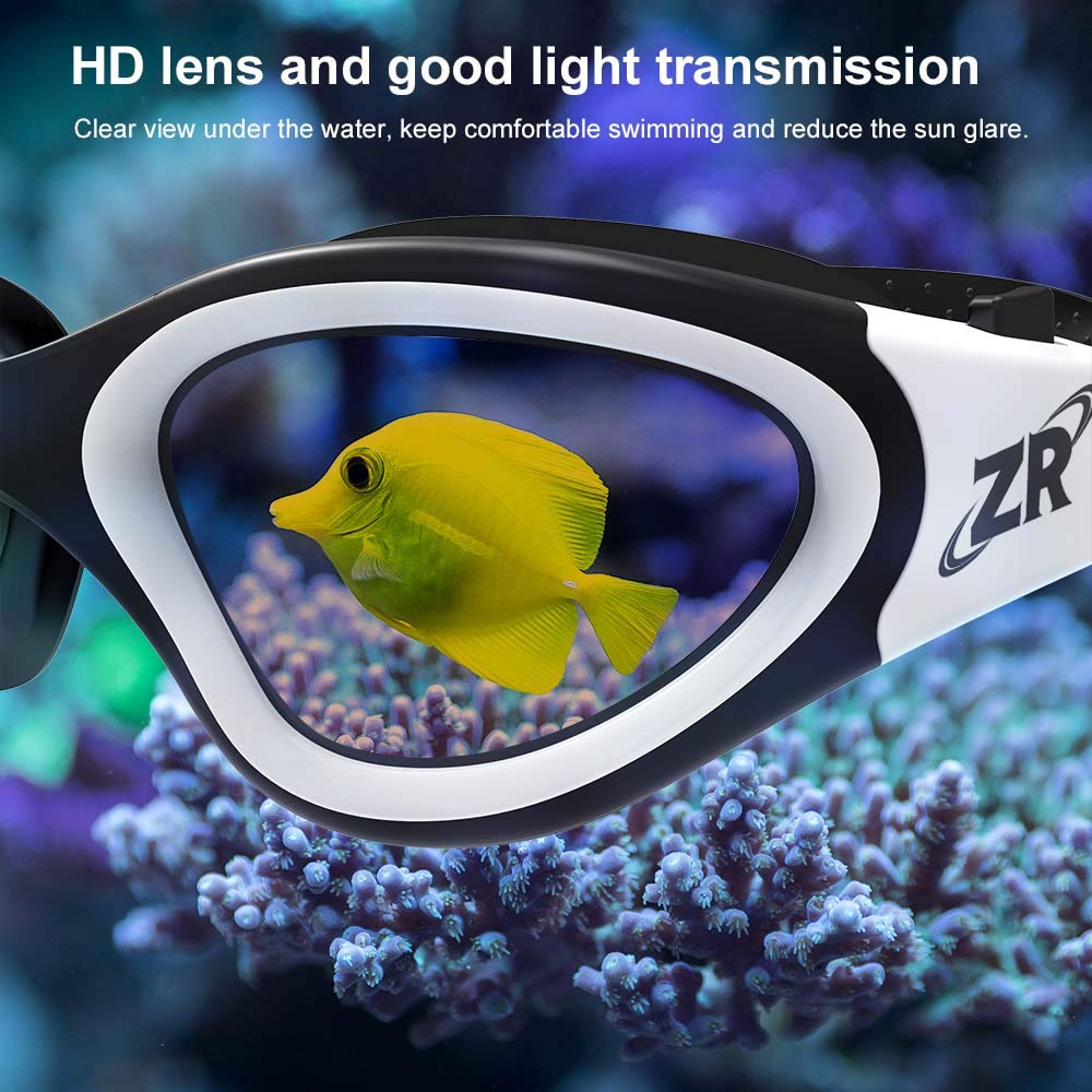 ZIONOR Swim Goggles, Upgraded G1 Polarized Swimming Goggles Anti-fog for Adult Men Women A0 (Polarized + Mirror Gold)