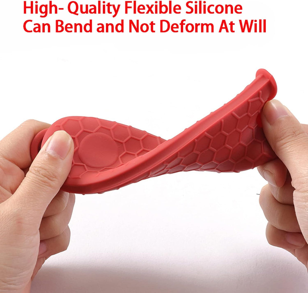 4 Pieces Silicone Hot Tool Holder Heat Resistant Potholder Cookware Handle Non Slip Rubber Pot Holders Handles Grip Covers for Cast Iron Skillet Silicone Cooking Kitchen Suits