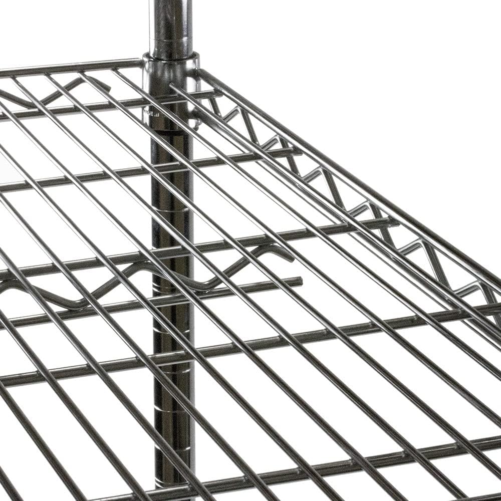 Shelving Inc. 8" d x 24" w Chrome Wire Shelving with 3 Tier Shelves, Weight Capacity 800lbs Per Shelf