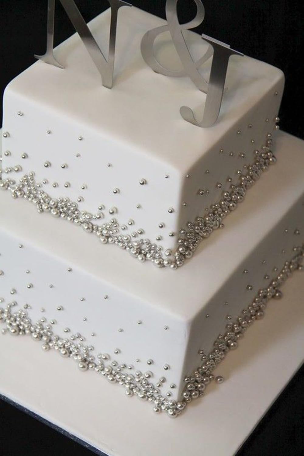 4 in 1 Super Silver Pearl Sugar Sprinkles 6 oz, 4 sizes Candy Pearls Ideal for Baking, Cake and Cupcake Toppers, Cookie Decoration, Ice Cream Topping, Wedding Shower Valentines Halloween Christmas