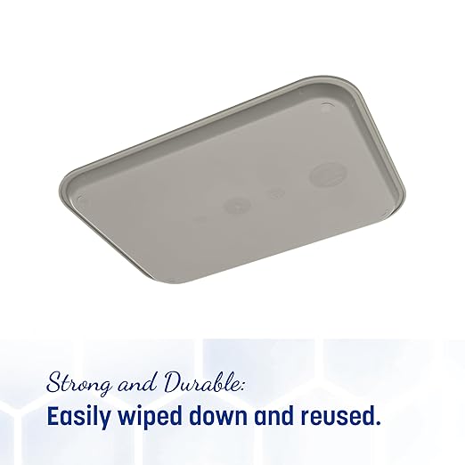 Carlisle FoodService Products CT121623 Café Standard Cafeteria / Fast Food Tray, 12" x 16", Gray