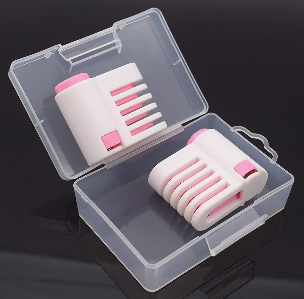 2PCS DIY Cake Slicer, Stratification Auxiliary, Bread Slice, Toast Cut, 5 Layers Leveler Slicer, Kitchen Fixator Tool (2, Pink)