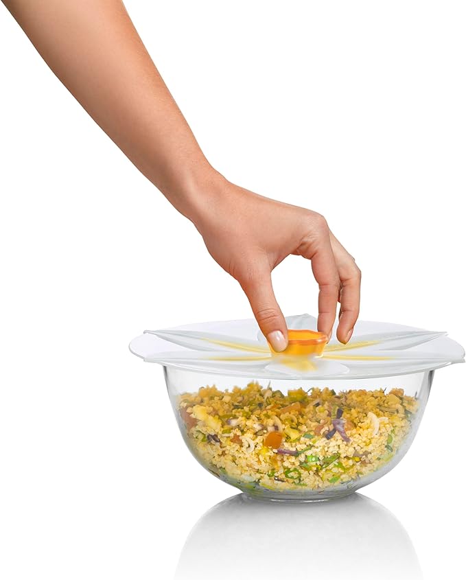 Charles Viancin Silicone Lids - Daffodil Silicone Bowl Covers/Airtight Pan Lid (6 Inch)