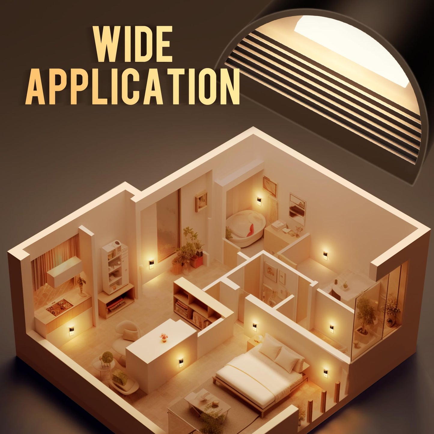 DORESshop Night Light, Night Lights Plug into Wall, Adjustable, 3000K
