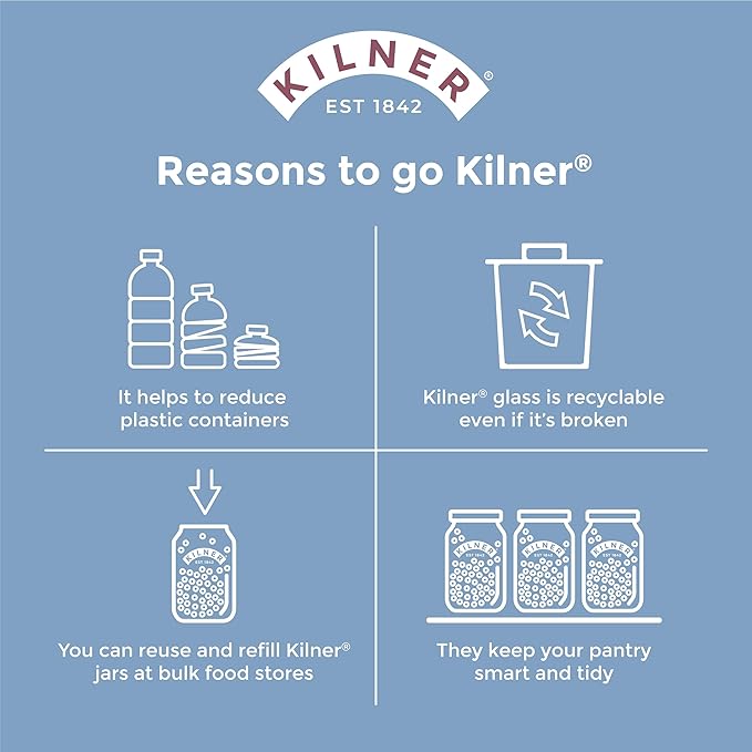 Kilner Vintage Glass Butter Churn; Delicious Homemade Butter in as Little as Ten Minutes; Large 34-Fluid Ounce Capacity Butter Churner, 1 EA