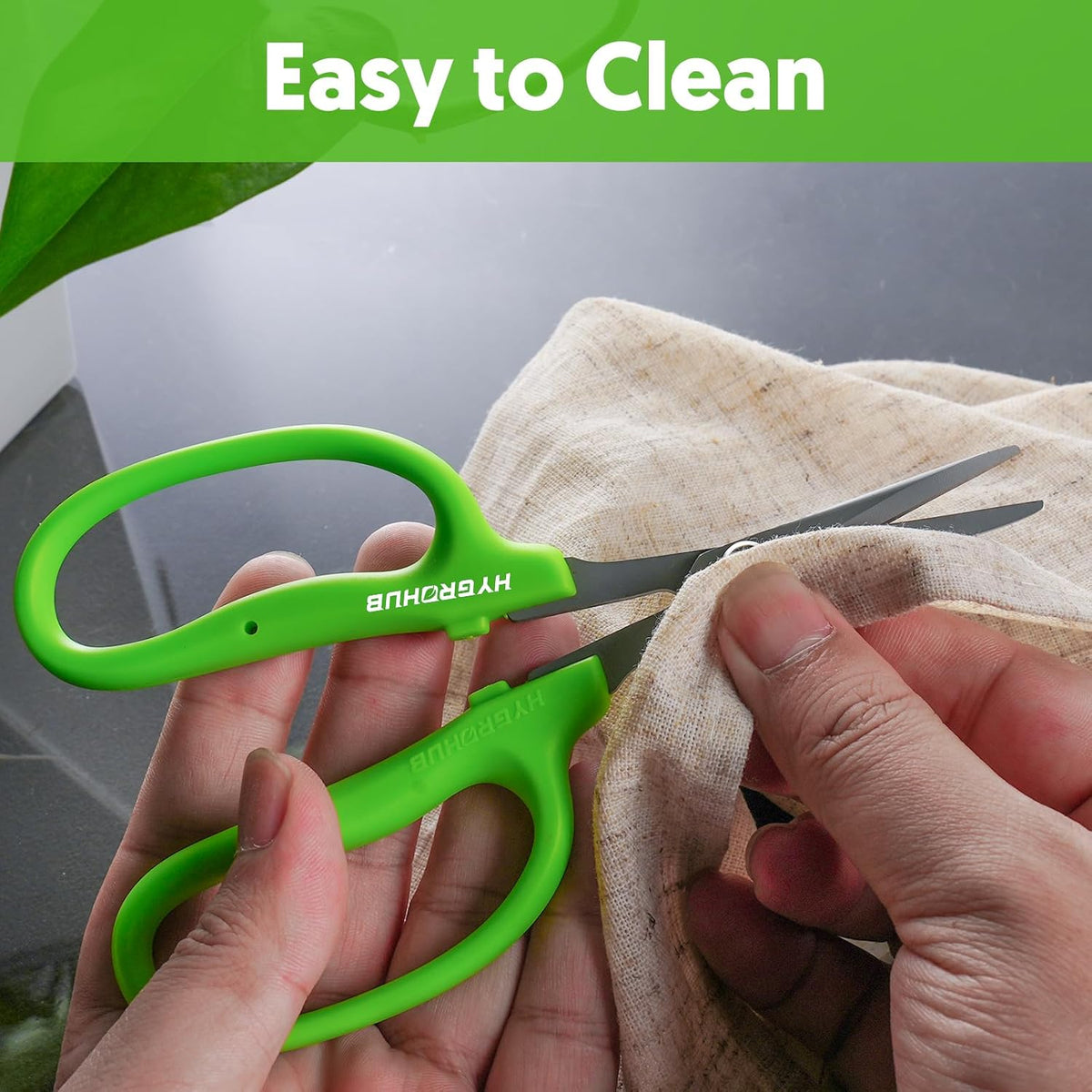 2PCS Garden Scissors, Curved Blade,6in Pruning Shears Snips Non-stick Coated Sharp Steel Blades - Gardening Tools Garden Shears for Plants Herb Flowers in Grow Tent and Hydroponics