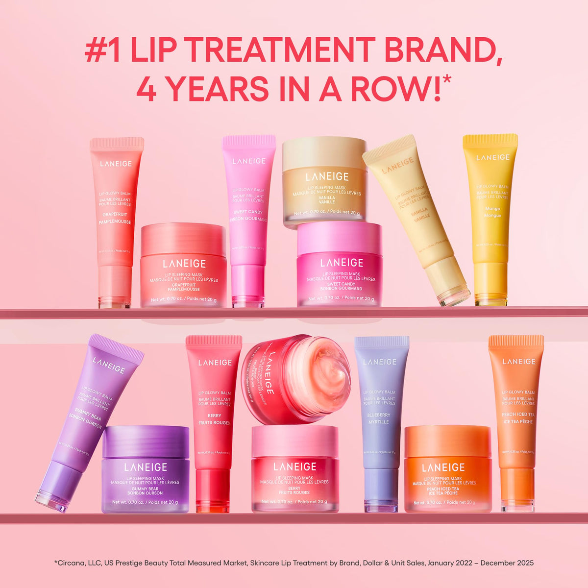 LANEIGE Lip Glowy Balm: Sheer Tinted Lip Treatment Balm Tube with Shea & Murumuru Butters for Hydrating, Moisturizing, Glossy, Non-Sticky Shine, Berry | Korean Skin Care, Berry