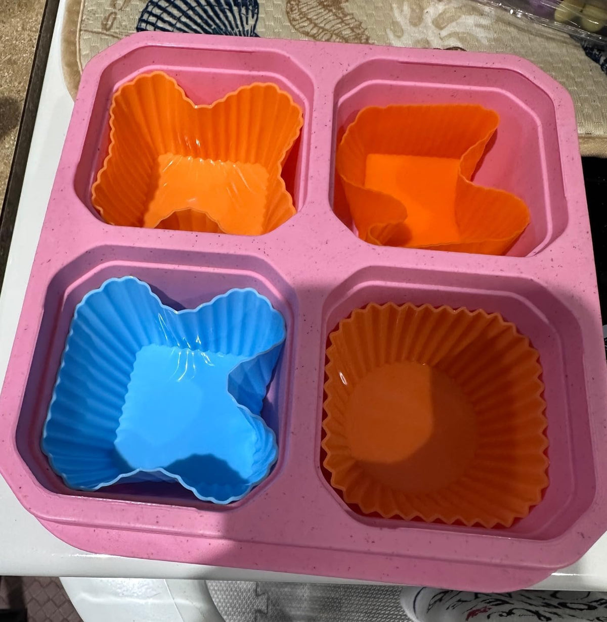 Palksky Bento Box Dividers, 50 Pack Silicone Lunch Box Dividers with 8 PCS Leaf Food Picks, 3 Shapes of Reusable Kids Lunch Accessories, Container To Go