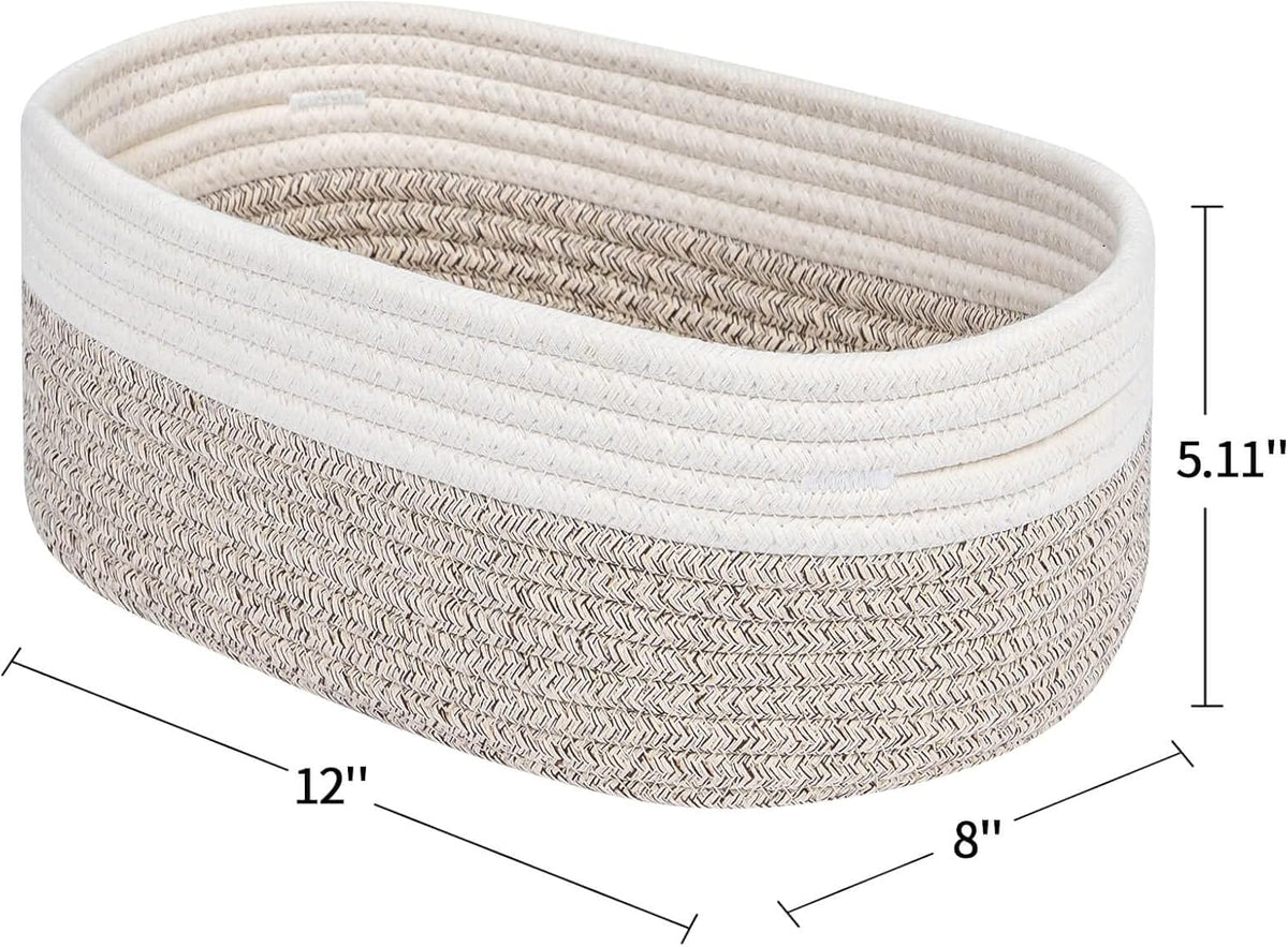 CubesLand Baskets for Shelves Storage,Cube Shelf Closet Storage Bins Set 3,Long-lasting &Skin-friendly Toy Basket Bin,Stylish Room Decor Basket,Woven Off White/Light Brown