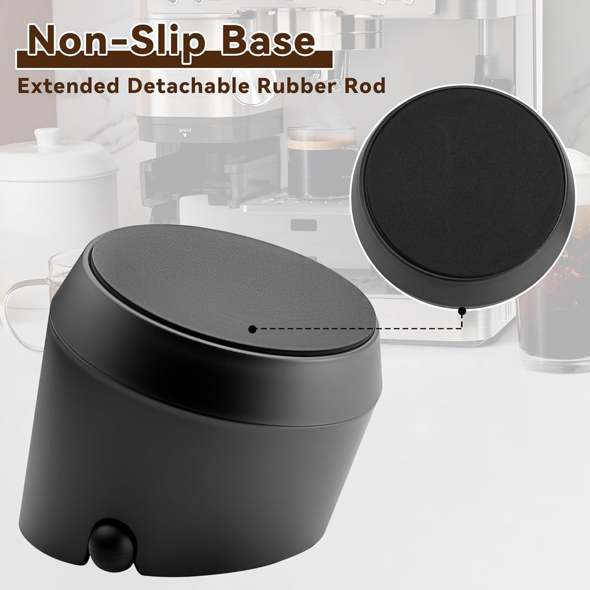 Knock Box Compatible with Ninja Espresso Machine, Large Capacity Black Coffee Knock Box for Ninja Espresso Maker Accessories