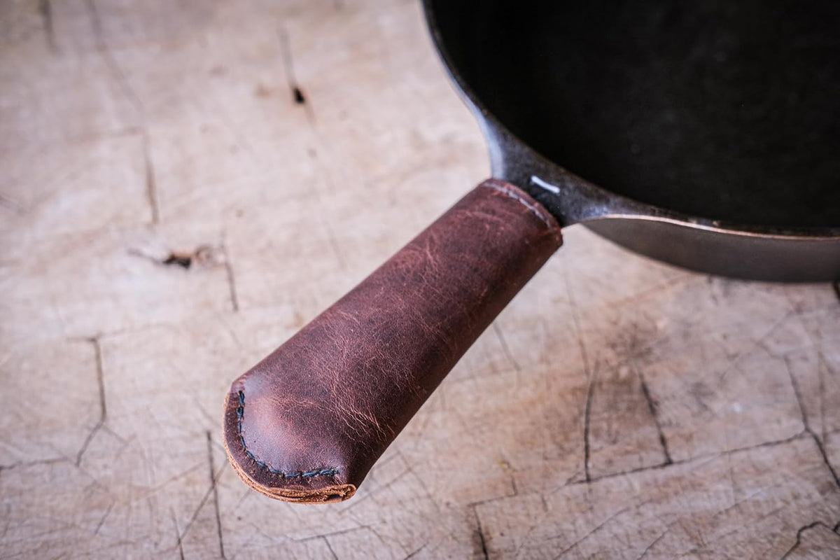 Leather Cast Iron Pan Handle Cover (Standard 4.5")