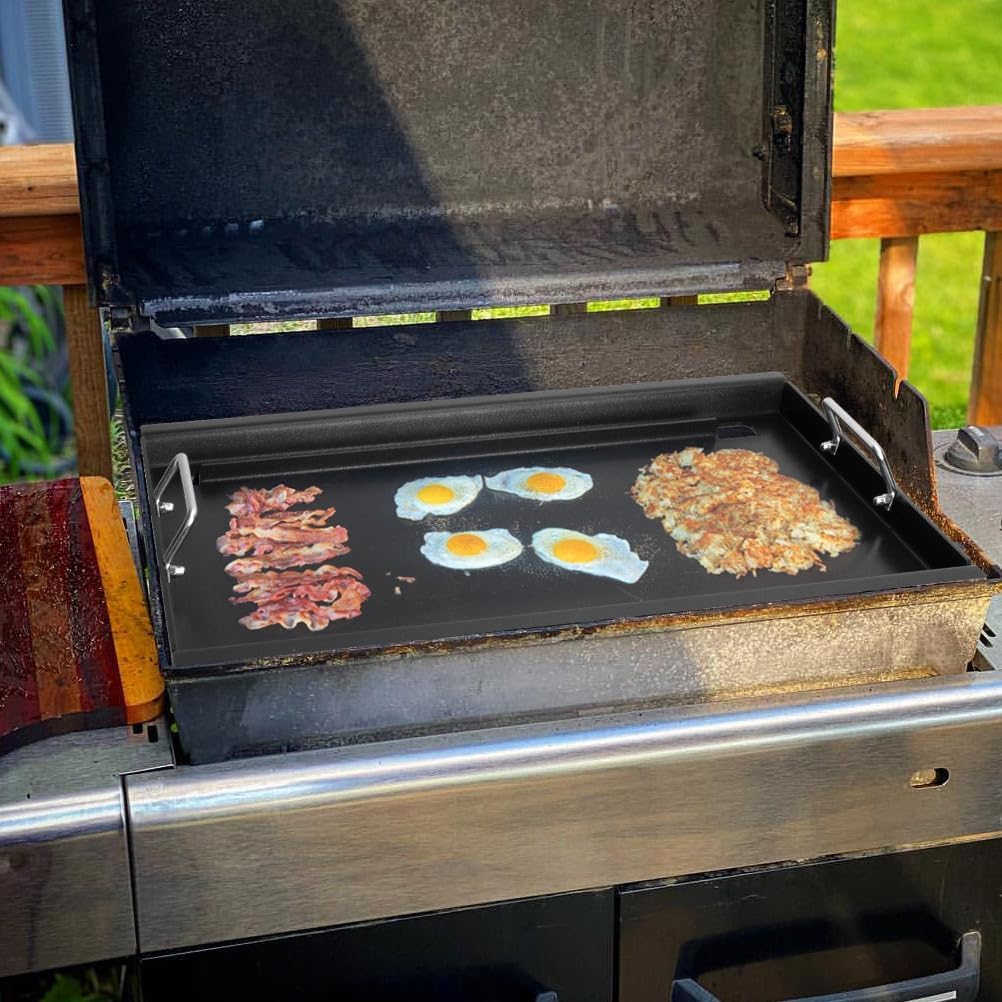 Full Size Griddle for Weber Old Spirit 200 Series, Flat Top Griddle for Spirit E/S 200 & 210 with Side Control Panel, Spirit 500, Genesis Silver A Gas Grills, Replace for 7521 7522 7523 65904 65905