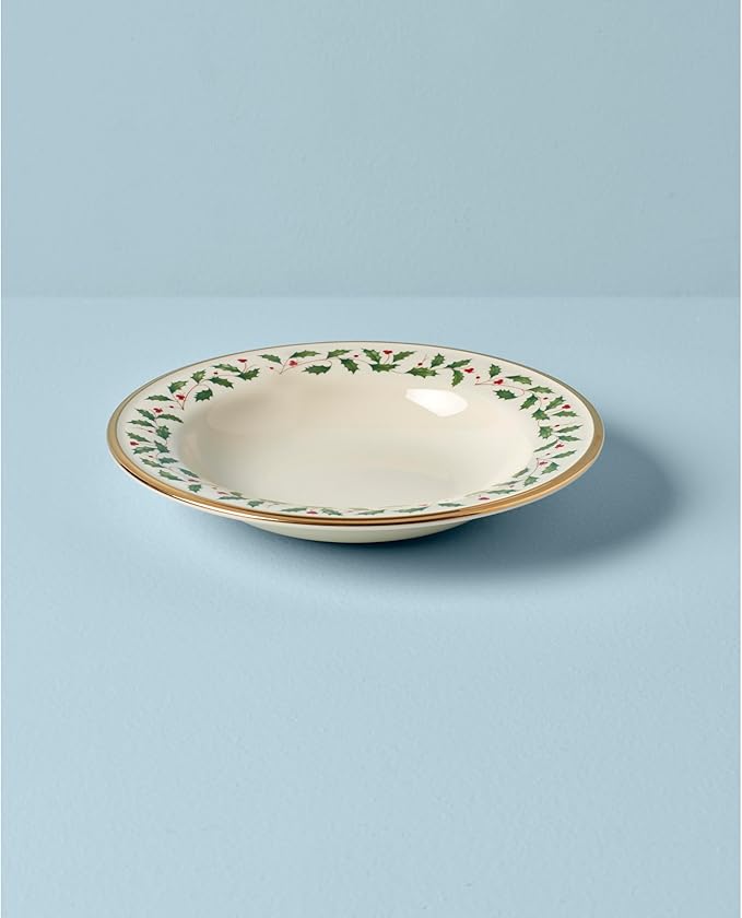 Lenox 146504250 Holiday Soup Bowl, Christmas Dinnerware