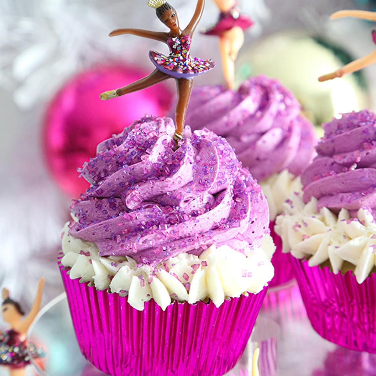 Sanding Sugar Edible Pink Glitter Stars Mix, Edible Purple&Pink Sugar Sprinkles for Cake Decorating, Sparkling Edible Pink Sanding Sugar for Cupcake Toppers Cookie Decorations For Wedding Party Celebrations 3.5oz (Purple)