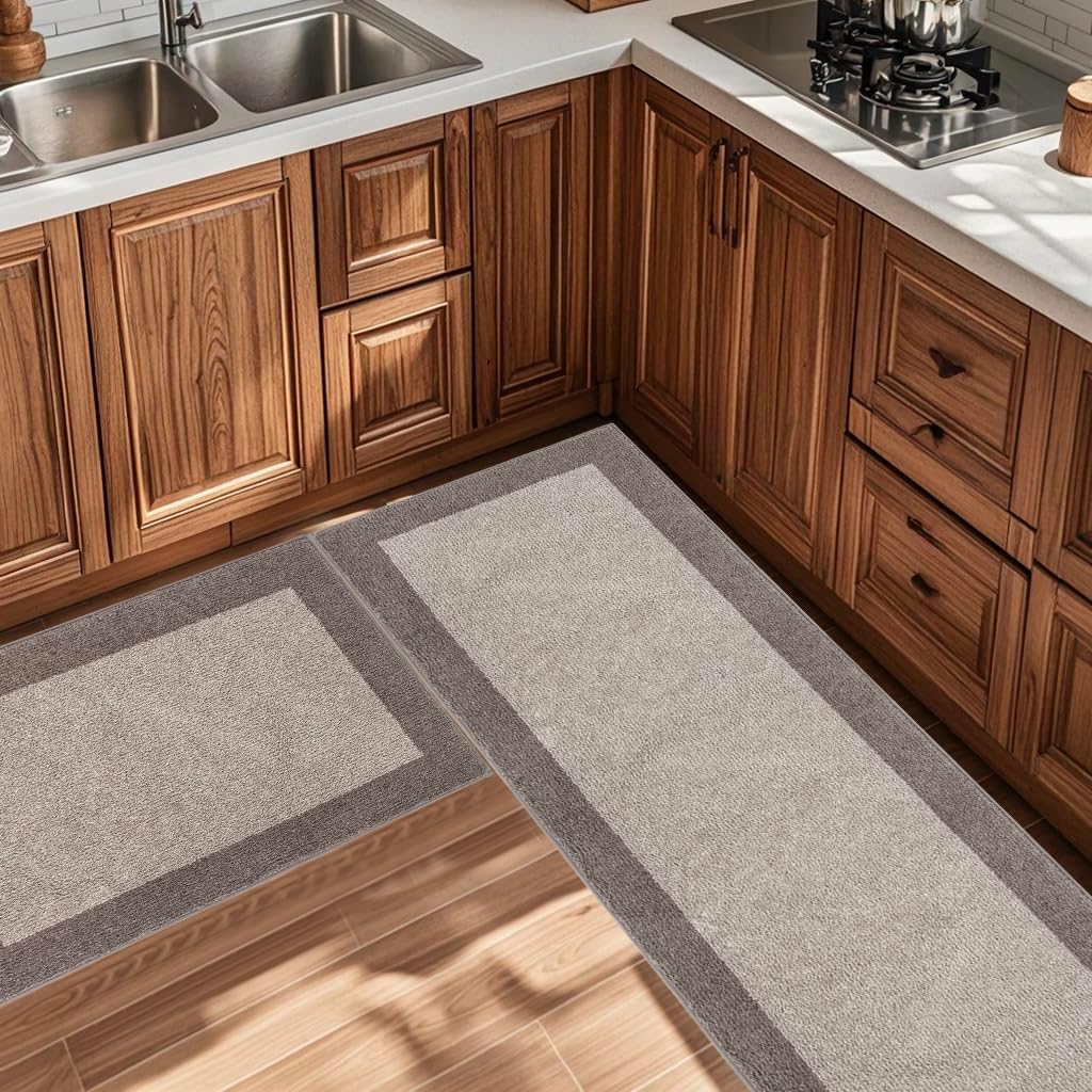 Machine Washable Kitchen Rug 24" x 84", Non Slip Kitchen Mat for Floor, Absorbent Entrance Runner Rug for Bedroom, Hallway, Bathroom, Door (Roll Packing)