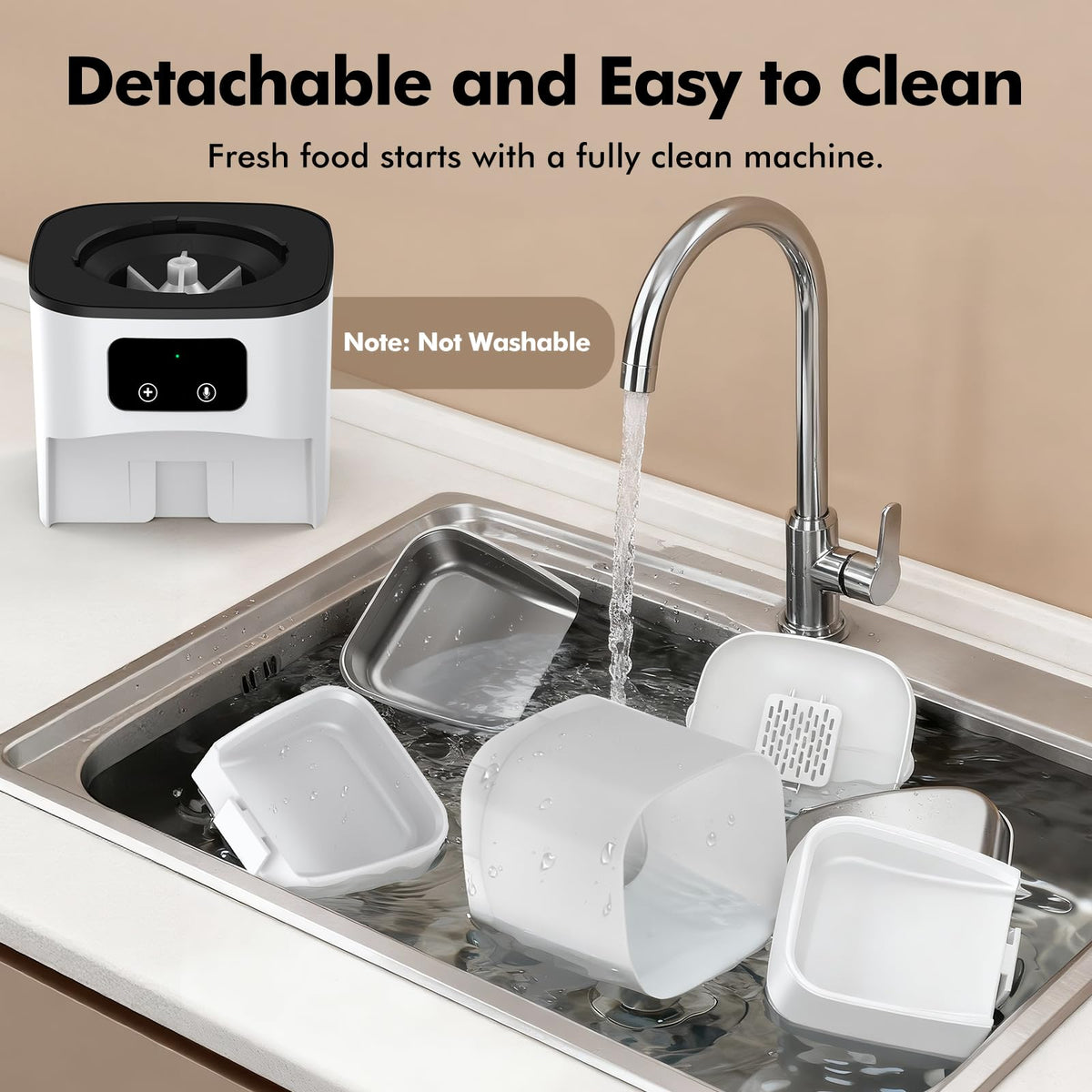 Automatic Cat Feeder for 2 Cats, Smart APP Control, 6L/25Cup Large Capacity