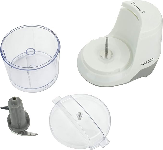 Brentwood MC-109W 1.5 Cup Mini Food Chopper, White