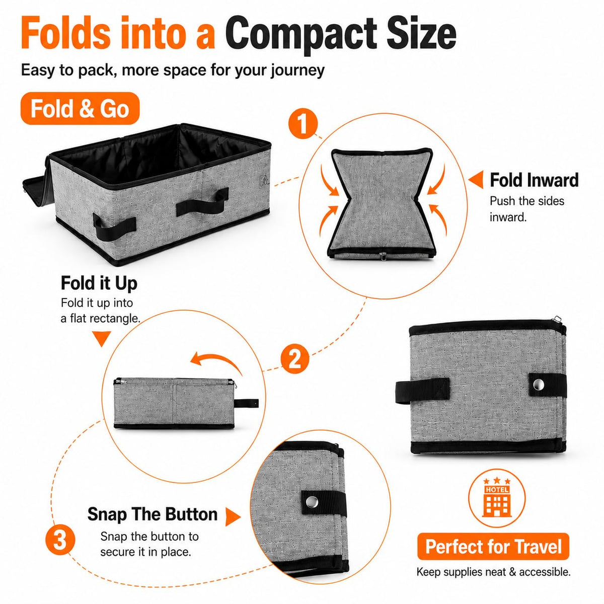 SZEE Travel Litter Box for Cats with Zipped Lid with 3 Pcs Liner Bags