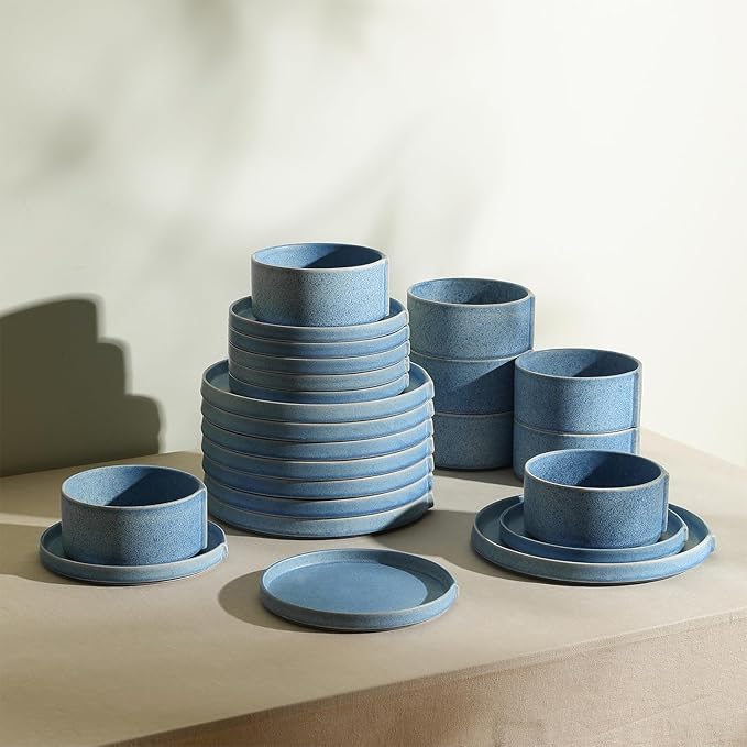 Stone Lain Bao 12-Piece Dinnerware Set Stoneware, Blue