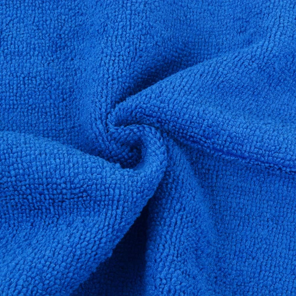 SINLAND Absorbent Microfiber Dish Cloth Dish Rags Best Kitchen Cloths Cleaning Cloths with Poly Scour Side 12Inchx12Inch 10 Pack Dark Blue