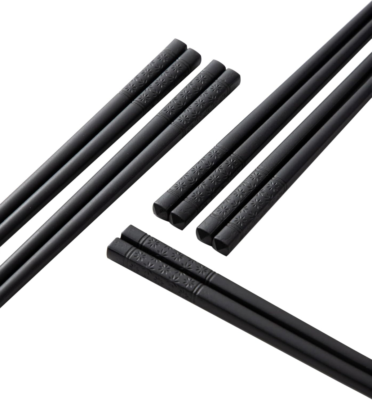 10 Pairs Fiberglass Chopsticks, Reusable Alloy Chop Sticks Non-slip Chopsticks, Dishwasher, 9 1/2 Inches