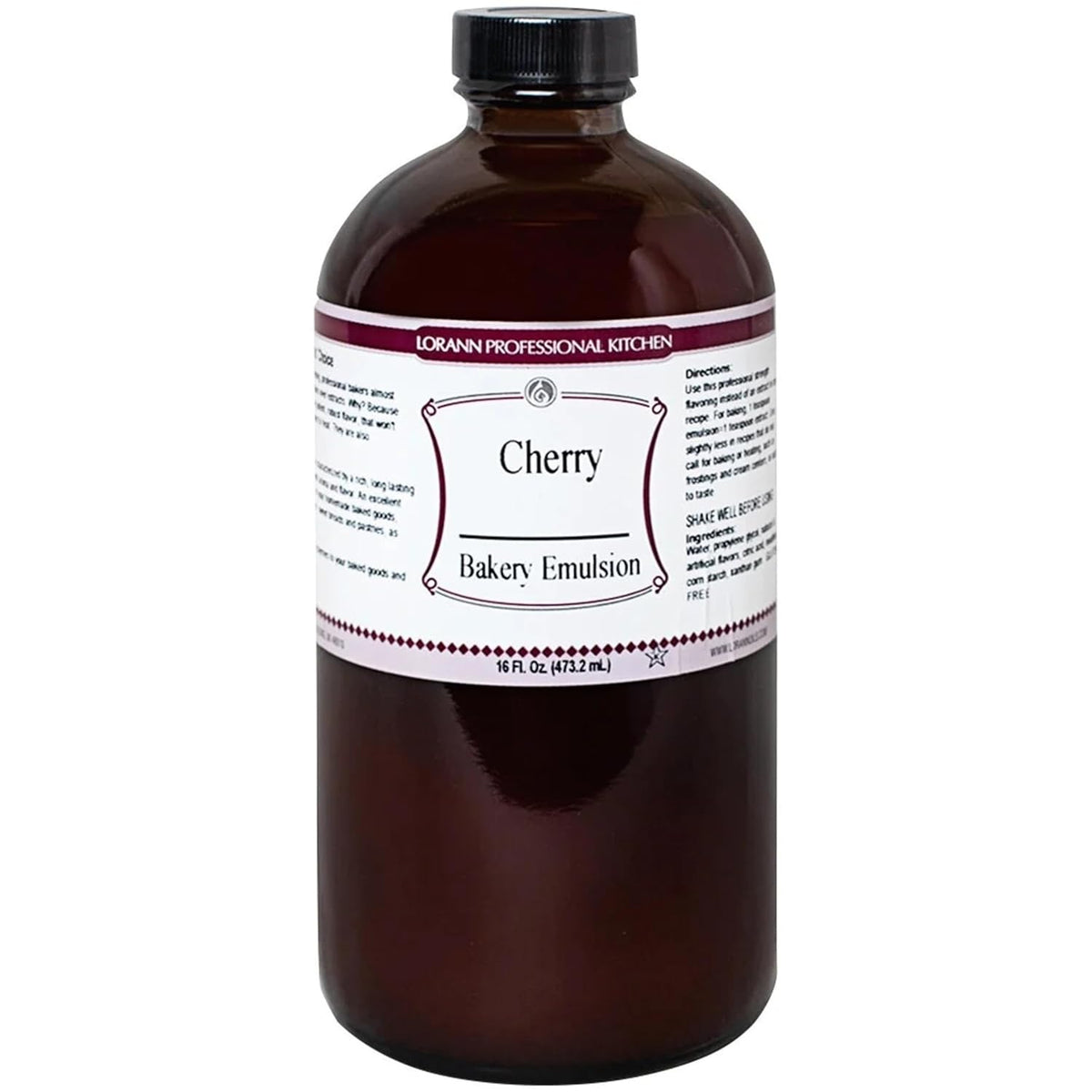 LorAnn Oils Cherry Bakery Emulsion: Authentic Flavor, Perfect for Enhancing Fruit Undertones in Baked Goods, Gluten-Free, Keto-Friendly, Extract Alternative Essential for Your Kitchen, 16 Oz