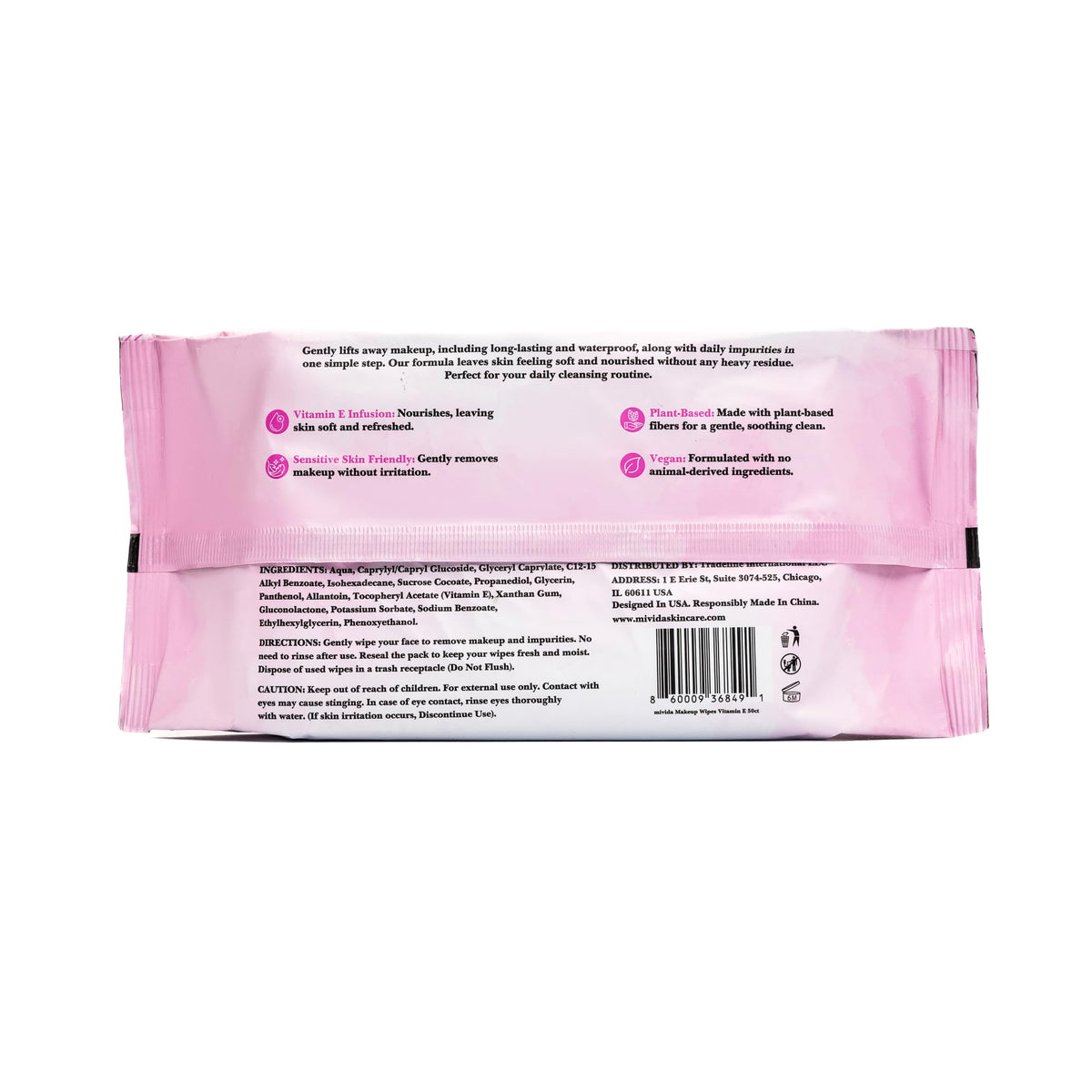 mivida Hypoallergenic Makeup Remover Wipes Bulk With Vitamin E, 200 count (4×50) Value Pack, Dermatologist Tested Fragrance Free Makeup Wipes For Sensitive Skin, Alcohol Free Facial Make up Remover