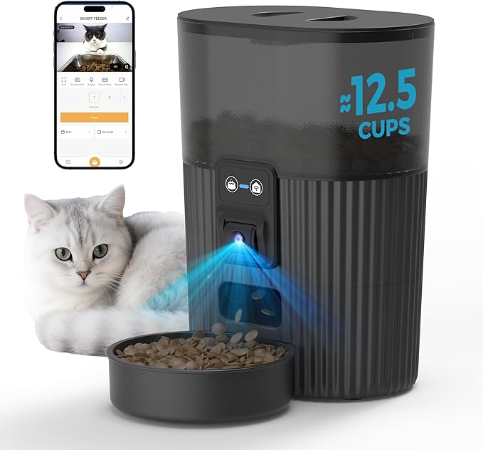 PAPIFEED Automatic Cat Feeder (Black-Video)