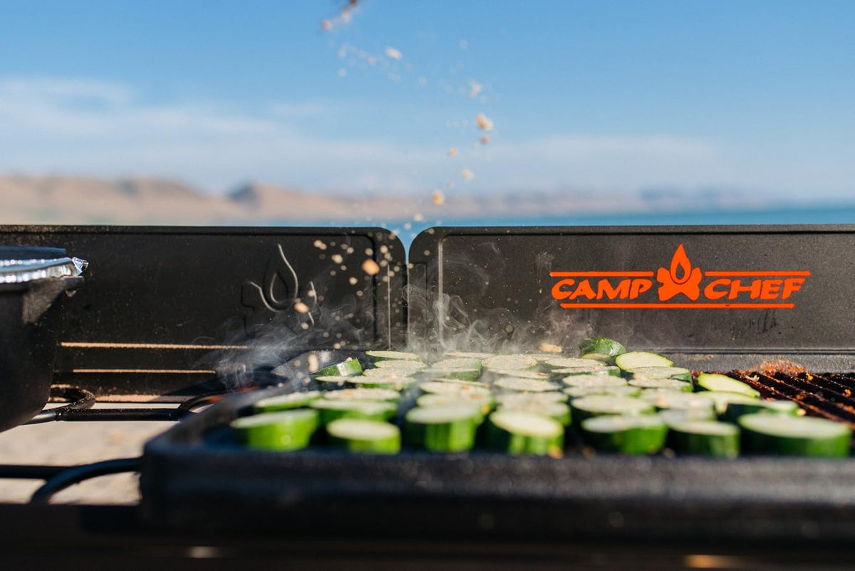 Camp Chef Reversible Griddle - Cast Iron Griddle for Outdoor Cooking & Camping Gear - 16" x 24"