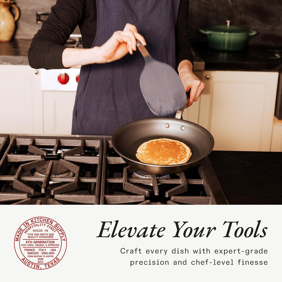 Made In Cookware - Rubber Spatula - Harbour Blue - Versatile Kitchen Essential - Dishwasher Safe - Crafted in China