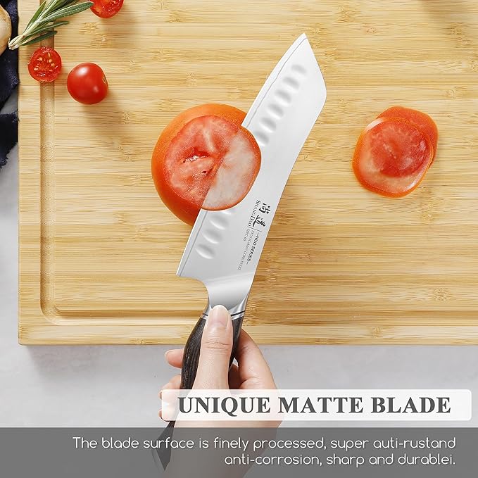 SHANGDAO Kitchen Knives Set, 5-Piece Chefs Knife Set, Professional Ultra Sharp Kitchen Knives for Cooking 3 Layers VG10 Alloy Steel Chef Knives