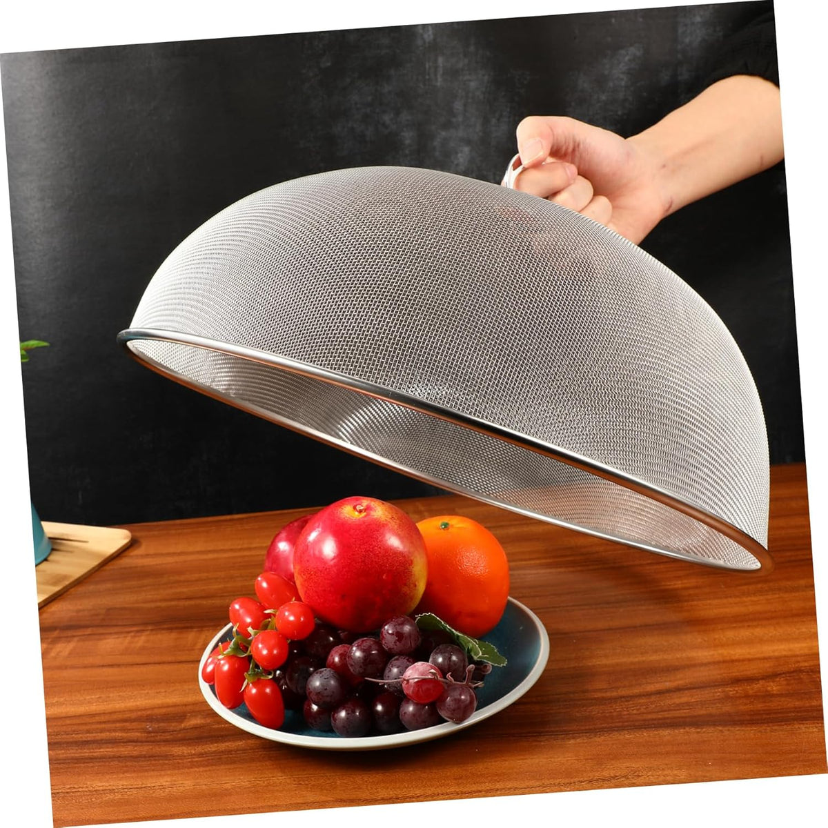 Food Tents 1pc Mesh Food Cover, Stainless Steel Food Tent, Large Screen Food Cover, Metal Mesh for Indoor Outdoor Picnic Caming (15.7inch/ 40cm) Picnic Accessories