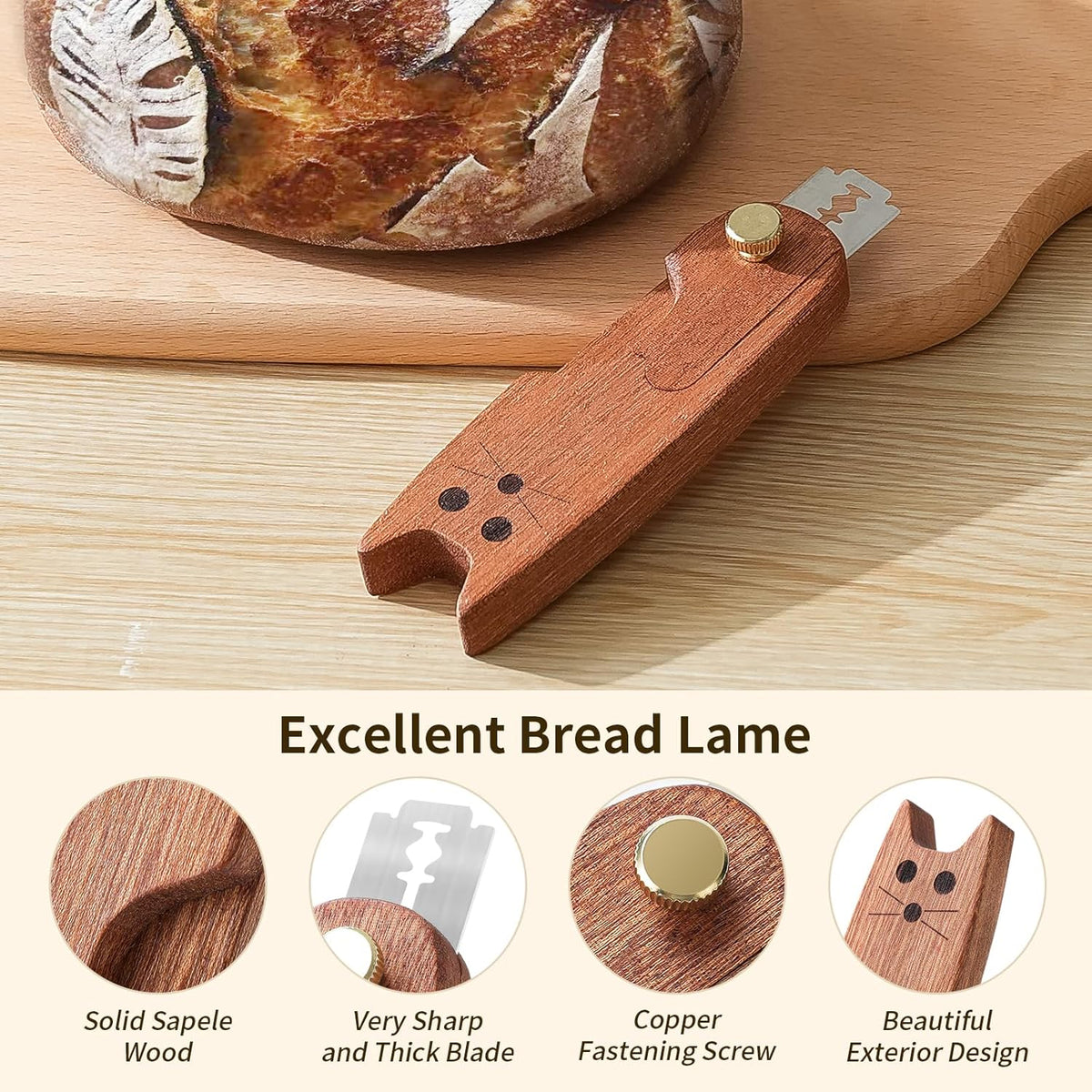 Bread Lame Sourdough Scoring Tools,Bread Scorer Tool for Homemade Bread,Dough Scoring Knife,Bread Razor Tool with 10 Razor Blades