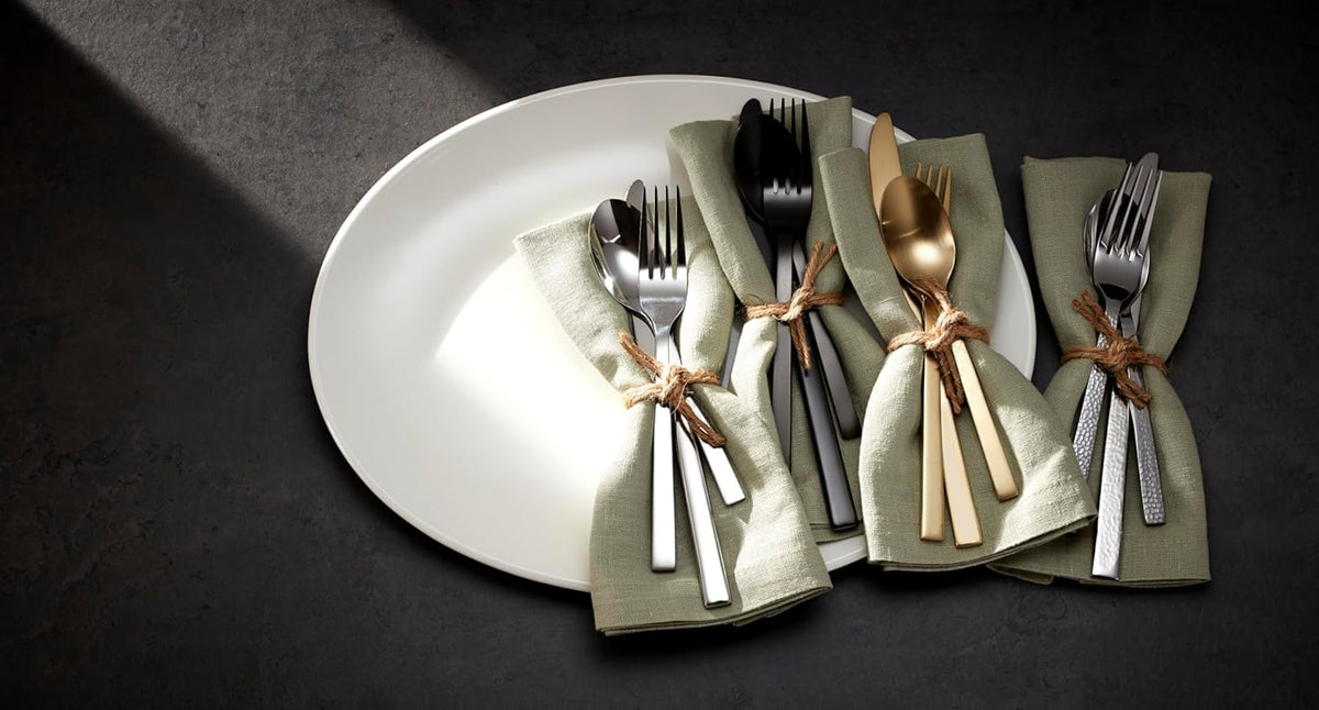 Oneida Chef's Table 20 Piece Everyday Flatware, Service for 4, 18/0 Stainless Steel, Silverware Set